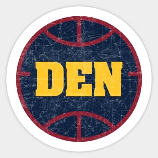 Denver Vintage Basketball Sticker